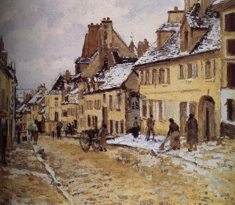 Camille Pissarro Leads to the loose multi tile this lucky Shao road oil painting picture